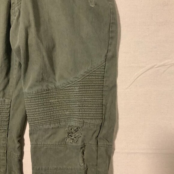 Southpole Jeans Mens 40x31 Olive Regular Fit Thrashed Destroyed (Tag:42x34) - Picture 3 of 9